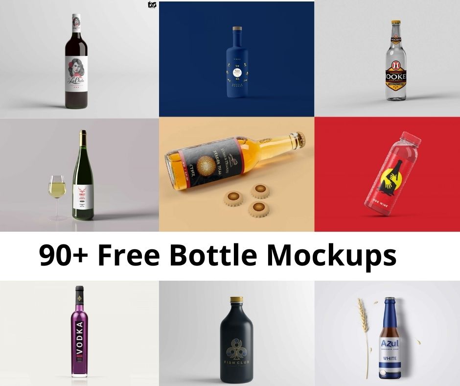 90+ Free Bottle Mockup Collection - Freebies Mockup