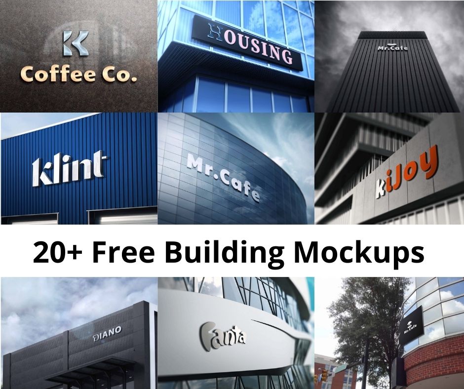 20+ Free Building Mockup Collection - Freebies Mockup