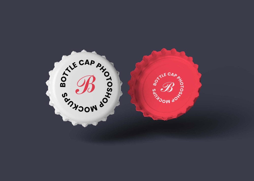 Bottle Cap Mockup - Freebies Mockup
