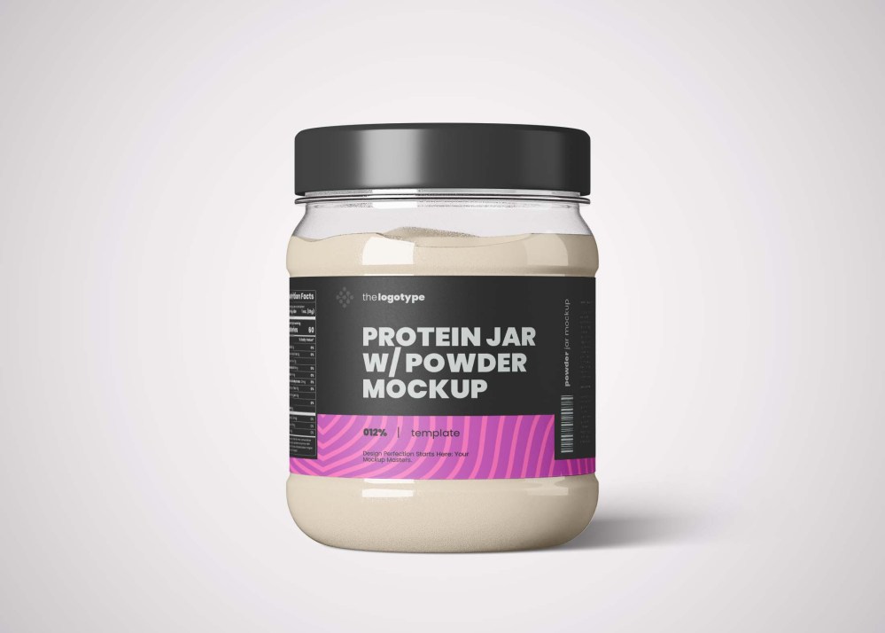 Jar Powder Mockup - Freebies Mockup
