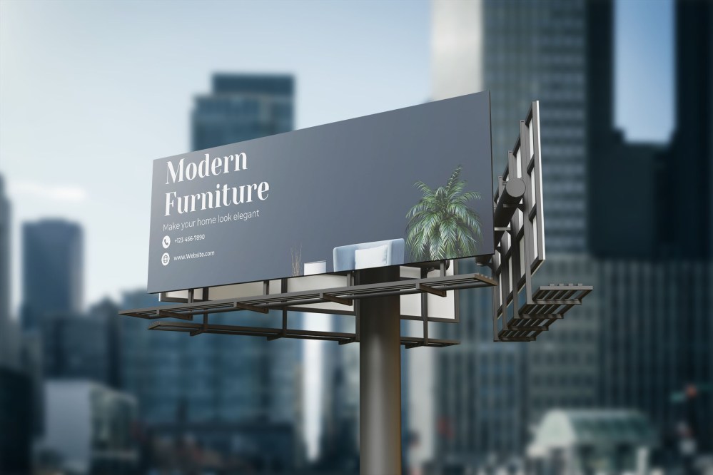 Metro City Billboard Mockup - Freebies Mockup