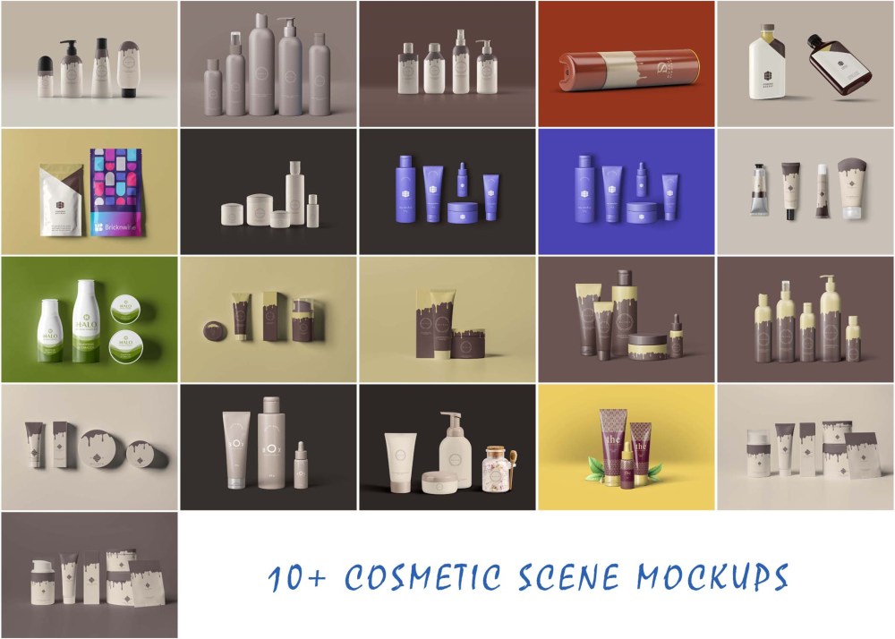 10+ Cosmetic Scene Mockups