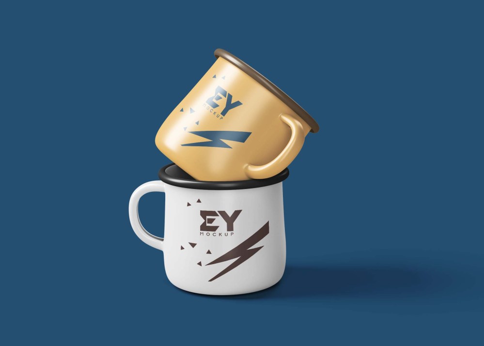 Custom Enamel Mug Mockup