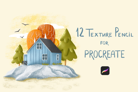 12 Texture Brushes for Procreate in Free on Yellow Images Creative Store