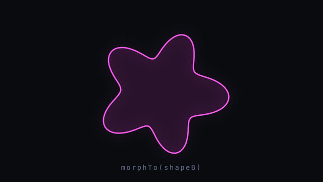SVG shape morph loop