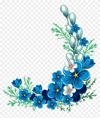 0 117b8d 96daf385 Orig 4 420×4 999 Пикс - Blue Flower Border Clipart