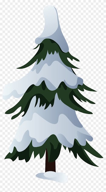 0, - Tree Cartoon With Snow