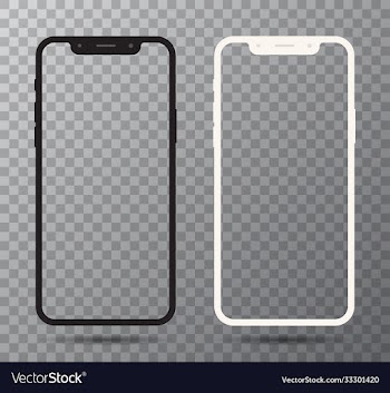 0001 realistic white and black smartphone