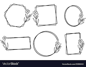 0015 hand drawn floral frame
