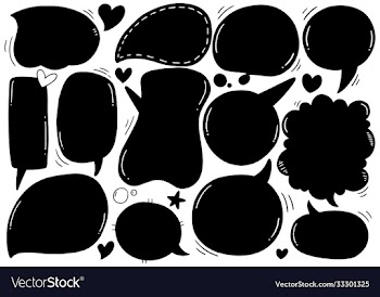 0024 hand drawn background set cute speech