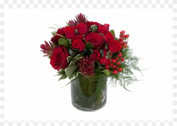 0028 Red In A Small Vase - Fleure Rose Pour Elle