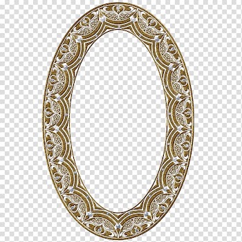 01504 Frames Oval M , Oval GOLD transparent background PNG clipart