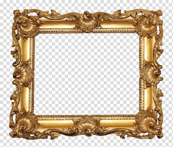 01504 Frames Rectangle Gold, gold transparent background PNG clipart