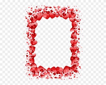 1 Credit - Love Heart Border Png