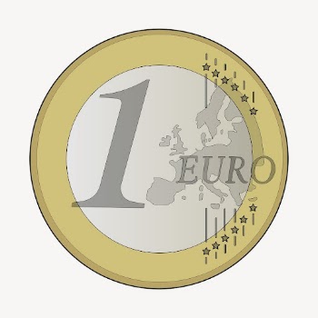 1 Euro coin clip art, | Free Photo - rawpixel