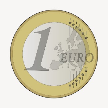 1 Euro coin clipart, illustration | Free Vector - rawpixel