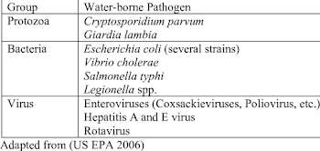 1: List of most frequently found water-borne pathogens | Download ...