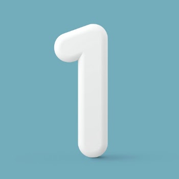 1 number clipart, 3D rendering | Free Photo - rawpixel