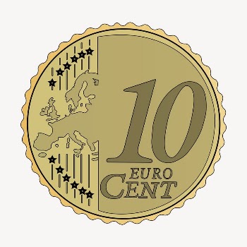 10 Euro cent coin clipart, | Free PSD - rawpixel