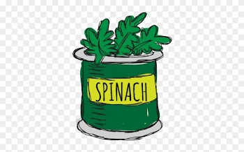 10 Foods To Make You Happy - Spinach Can Cartoon