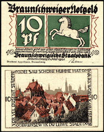 10 Pfennig Notgeld banknote of Braunschweig | Free Photo - rawpixel