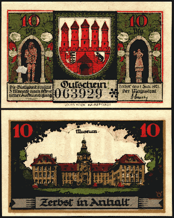 10 Pfennig Notgeld banknote of Zerbst, | Free Photo - rawpixel