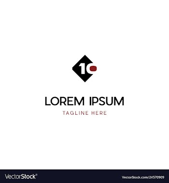 10 ten numeric creative business logo vector image