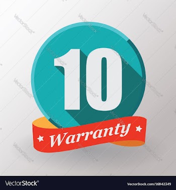 10 warranty label vector image
