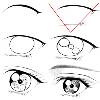 10 Ways how to draw anime eyes step by step - By Tom Mo