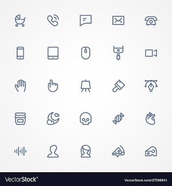 100 free outline icons - line hero vector image