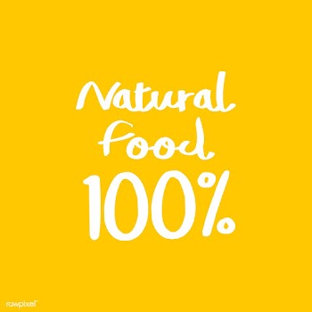 100% natural and organic food typography vect.. | Free stock vector - 516574