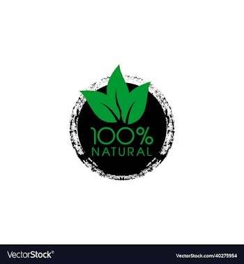 100 natural leaf badge label seal sticker