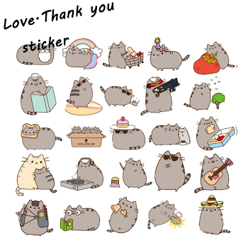 100 Pcs/lot Cartoon Pusheen Cat Cute Stickers For Tab Phone Laptop ...