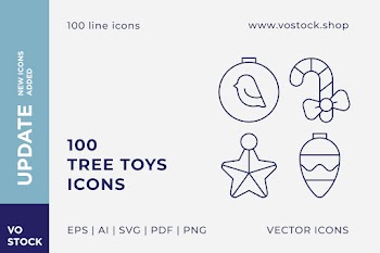 100 Tree Toys Icons