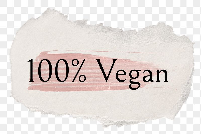 100% Vegan png ripped paper | Free PNG - rawpixel