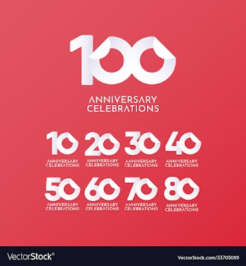 100 years anniversary celebration logo icon