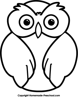 104+ Owl Clip Art Black And White | ClipartLook