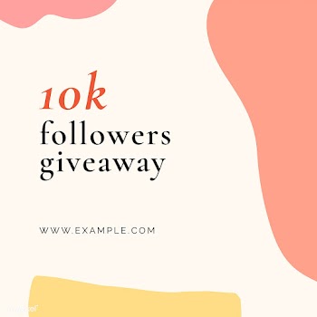 10k followers giveaway on memphis template vector | Free  vector - 2288991