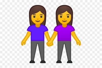 11856 Two Women Holding Hands Icon - Emoji People Icon Png
