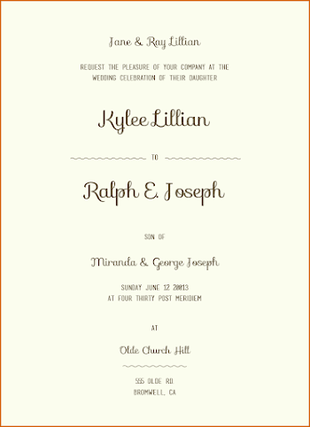 12+ sample wording for wedding invitations | Authorizationletters.org