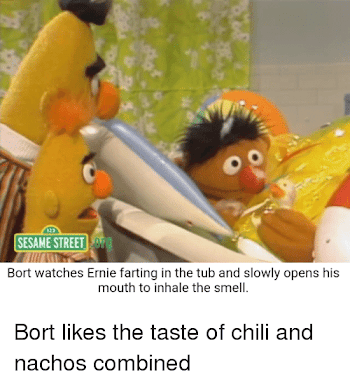 12 SESAME STREET Bort Watches Ernie Farting in the Tub and Slowly ...