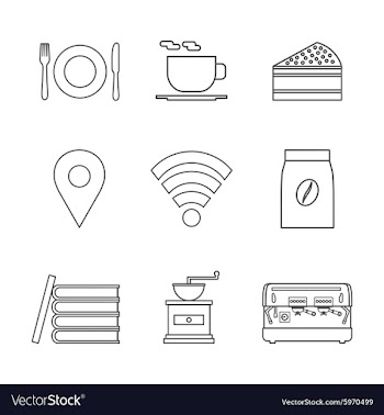 124coffee shop icon outline vector image