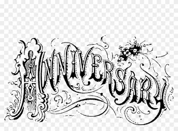 1324 Aniversary Heading Word Free Vintage Clip Art - Illustration