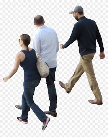 14 Group Of People Walking Psd Images - People Walking Overhead