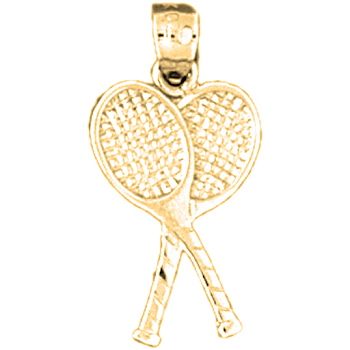 14K or 18K Gold Tennis Racket Pendant - AZ11260DZ