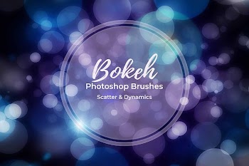 15 Bokeh Photoshop Brushes abr. - Scatter & Dynamics