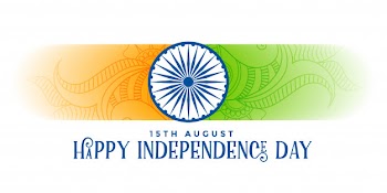15th august happy independence day india banner Free Vector