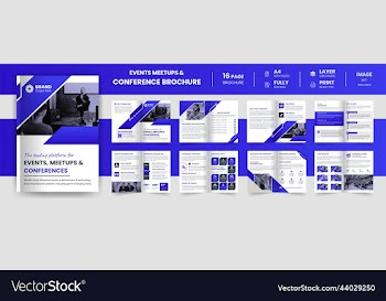 16 page business company conference brochure