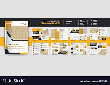 16 page cleaning service business company brochure