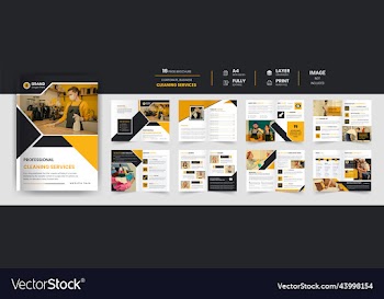 16 page corporate cleaning service brochure design